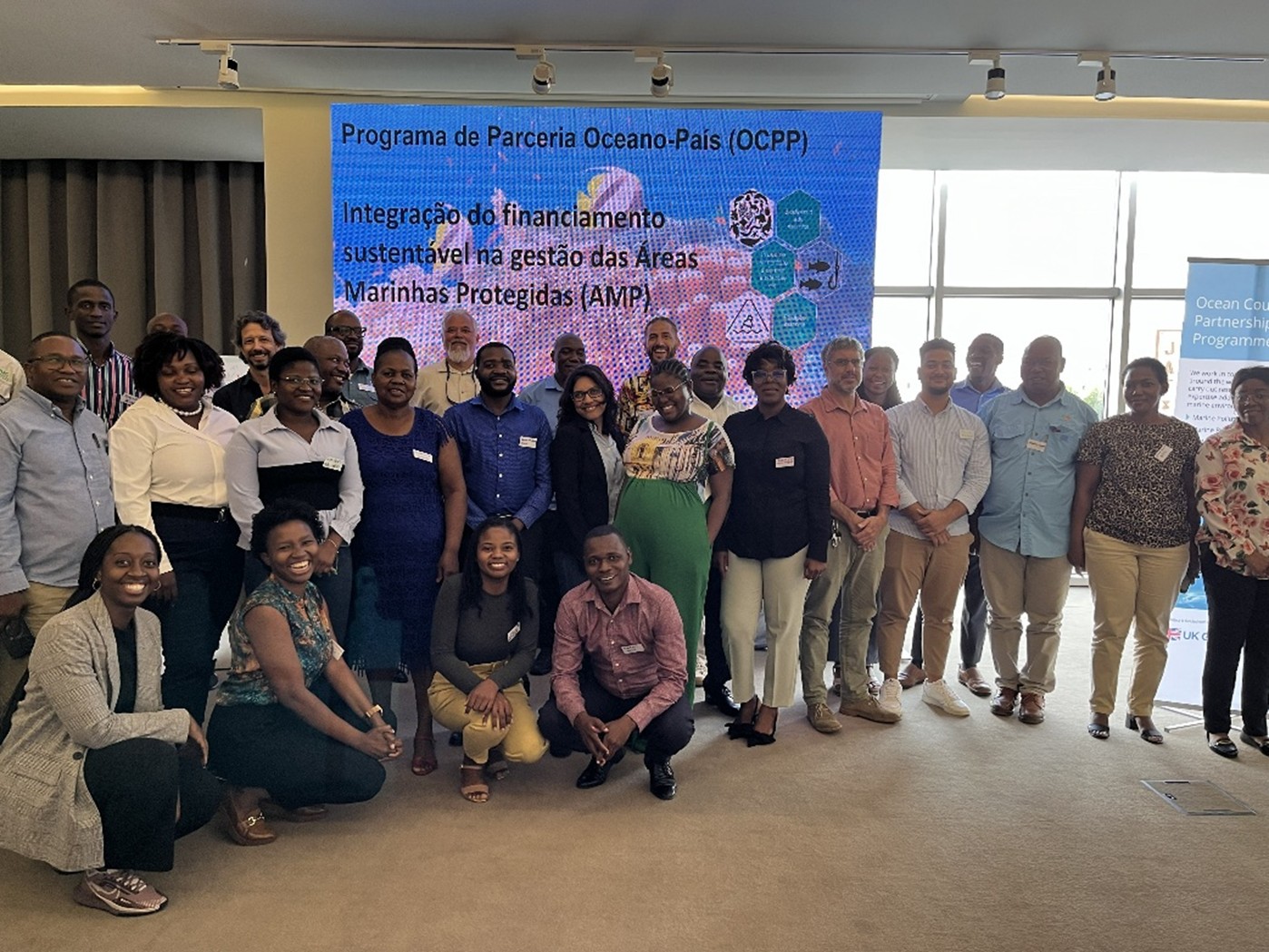 Group photo of MPA finance training event in Mozambique